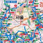 전국 도로교통지도 족자