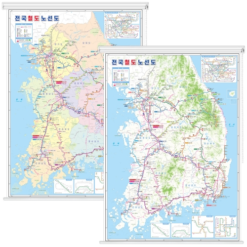 전국 철도노선도 롤스크린