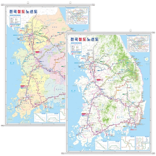 전국 철도노선도 족자