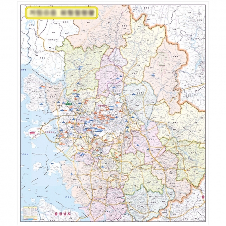 [상권/지점관리] 경기도 지점 위치 표시 - 나우맵 맞춤 지도제작 문의