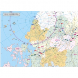 [상권/지점관리] 전남 행정구역 반경표시 관할구역도 - 나우맵 맞춤 지도제작 문의