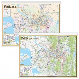서울 수도권 광역 지하철 노선망도 (도로현황) 롤스크린