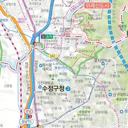 서울 수도권지도 롤스크린