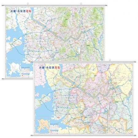 서울 수도권지도 족자