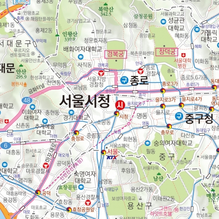 서울 수도권지도 족자