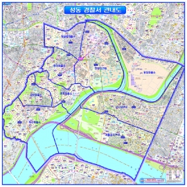 [관공서] 경찰서 지구대 표시 관할구역도 - 나우맵 맞춤 지도제작 문의