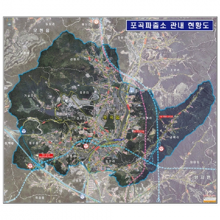 [관공서] 파출소 항공사진 관내 도로 현황도 - 나우맵 맞춤 지도제작 문의