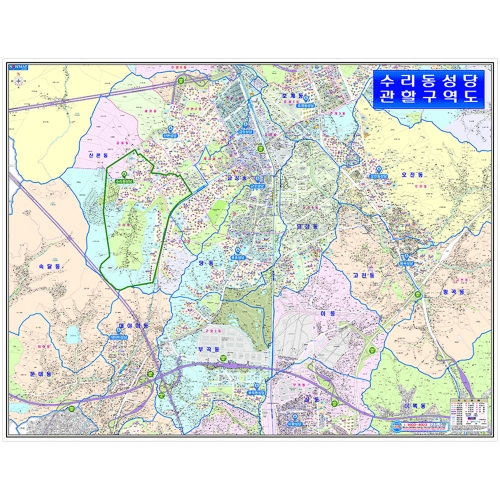 [상권/지점관리] 수리동성당 관할구역 위치 표시 안내도 - 나우맵 맞춤 지도제작 문의