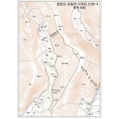 [고객나우맵 맞춤] 건축 소유필지 지적도 콘타 등고 - 나우맵 맞춤 지도제작 문의