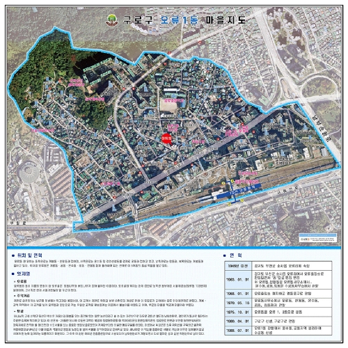 [관공서] 항공사진 관내 현황판 마을지도 - 나우맵 맞춤 지도제작 문의