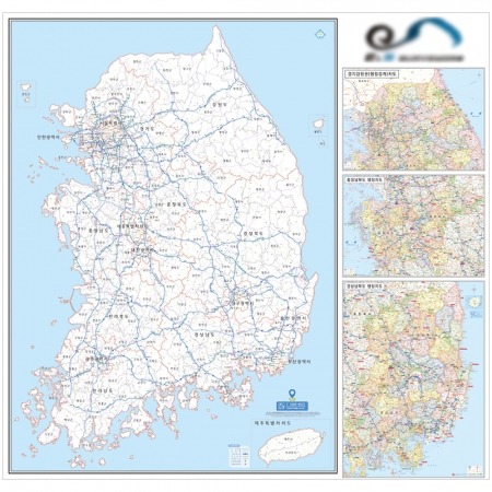 [상권/지점관리] 지역별 행정구역 지도 기업 로고 추가 - 나우맵 맞춤 지도제작 문의