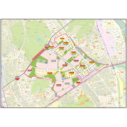 [분양사무소] 장위 뉴타운 개발계획도 리플랫 데이터 판매 - 나우맵 맞춤 지도제작 문의