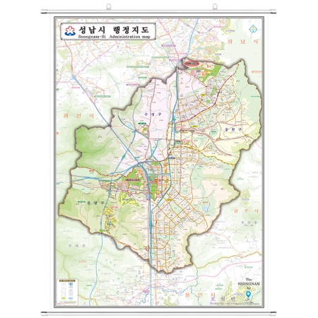 성남시지도 족자