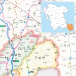 금산군지도 족자