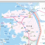 서산시지도 롤스크린