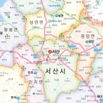 서산시지도 롤스크린