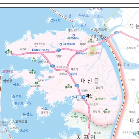 서산시지도 코팅