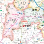 예산군지도 코팅