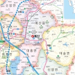 예산군지도 코팅