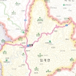 정선군지도 코팅