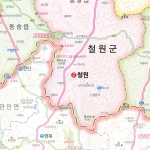 철원군지도 족자