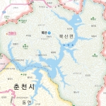 춘천시지도 롤스크린