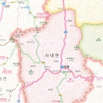 화천군지도 롤스크린