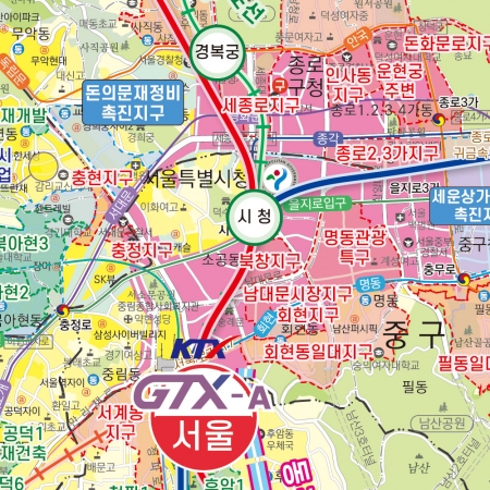 2040 서울 개발계획도 코팅