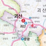 괴산군 증평군지도 롤스크린