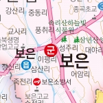 보은군지도 롤스크린