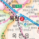 옥천군지도 롤스크린