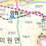 옥천군지도 롤스크린