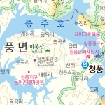 제천시지도 족자