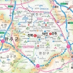 전라북도지도 족자