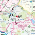 경주시지도 족자