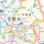 구미시지도 롤스크린