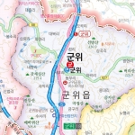 군위군지도 족자