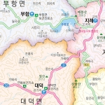 김천시지도 족자