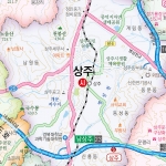 상주시지도 족자