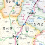 상주시지도 족자