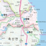 영덕군지도 족자