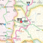 영양군지도 롤스크린