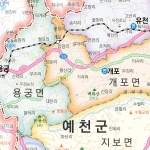 예천군지도 롤스크린