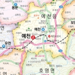 예천군지도 족자