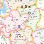 임실군지도 롤스크린