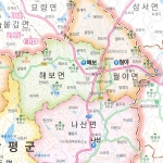 함평군지도 롤스크린