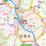 산청군지도 롤스크린