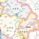 산청군지도 롤스크린