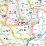 의령군지도 롤스크린