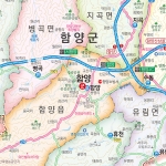 함양군지도 코팅